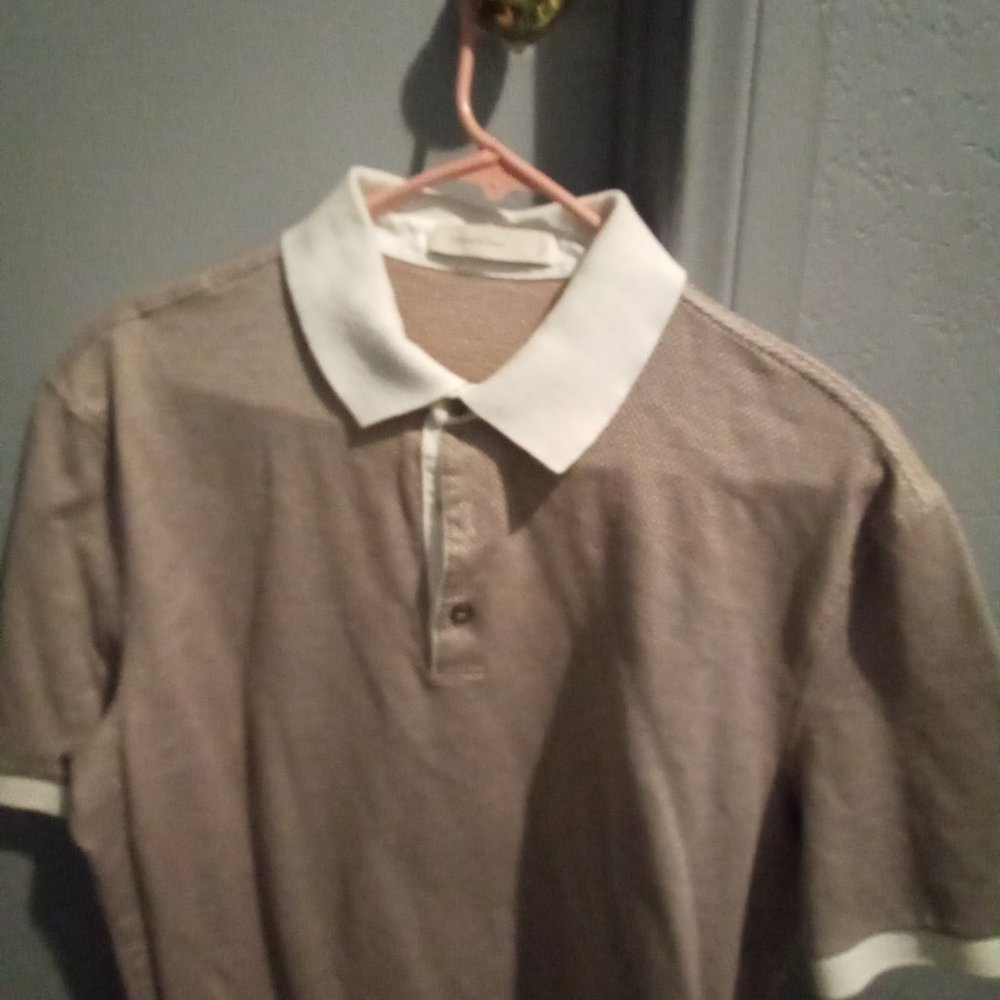 Ermenegildo zegna xl red white gray shirt